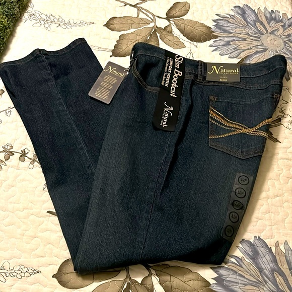 Natural Reflections Denim - NWT - Natural Reflections, Dark Wash, Stretch Jeans - 12P